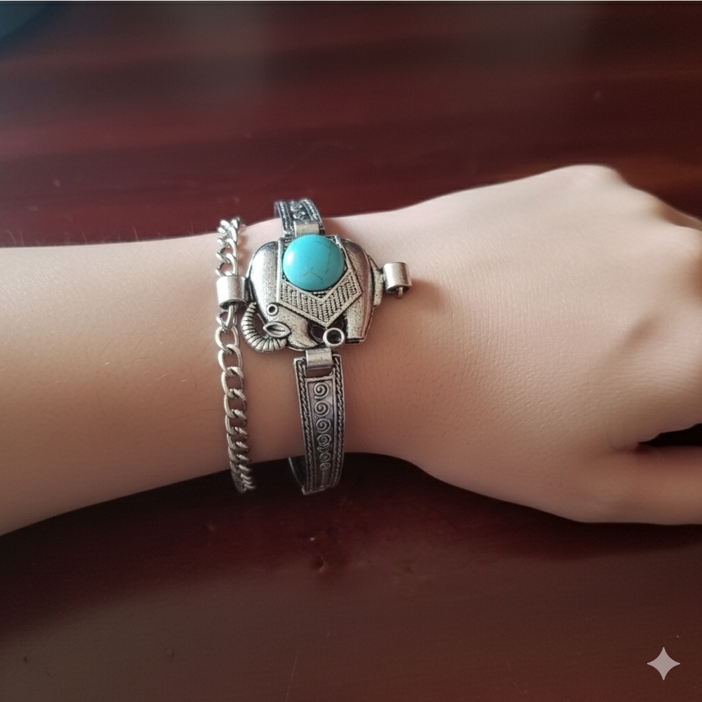 Semi-Precious Elephant Stone Bracelet